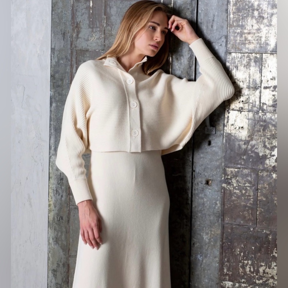 Mun Funnel Crop Cardigan